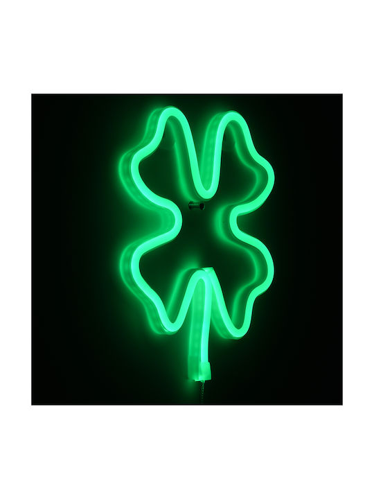 GloboStar Neon Διακοσμητικό Φωτιστικό Four Leaf Clover LED Φιγούρα