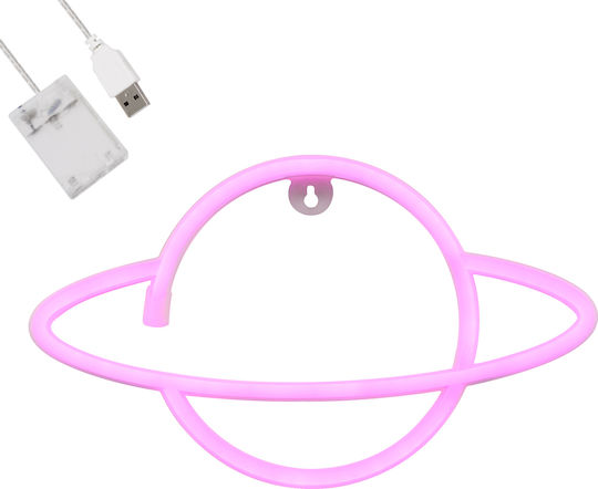 GloboStar Neon Φωτιστικό Planet Saturn LED Φιγούρα