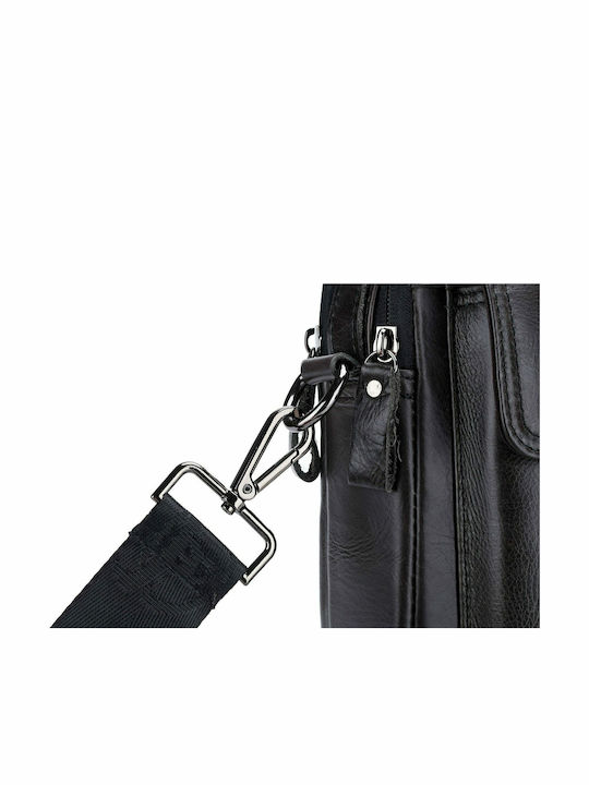 DJB 036 Leather Men's Briefcase Black