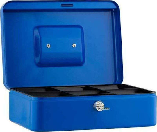Sax Cash Box with Lock Blue Box XL 0-813-04