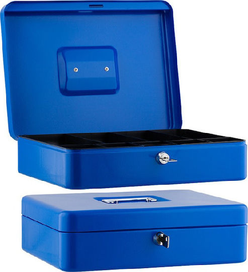 Sax Cash Box with Lock Blue Box XL 0-813-04