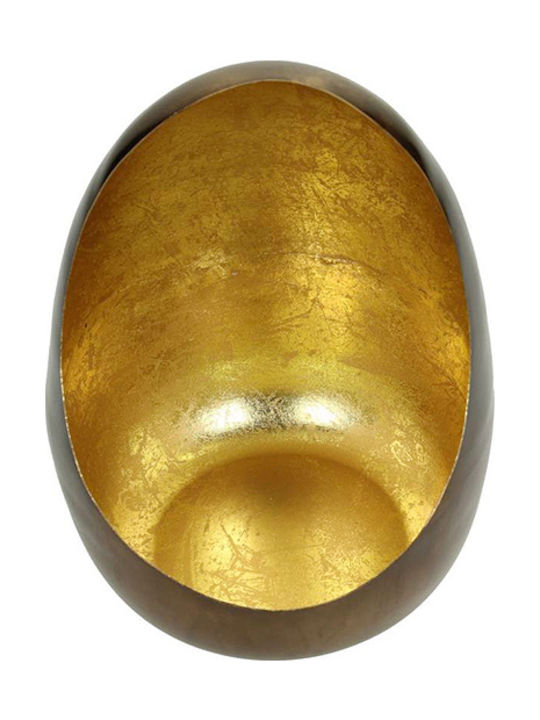 Zaros Egg Suport pentru lumânare Aluminiu Bronze/Gold 13.5x13.5x20buc 1buc