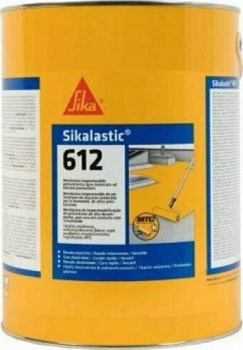 Sika Sikalastic 612 Ελαστομερές Επαλειφόμενο Στεγανωτικό Πολυουρεθάνης 1kg Λευκό