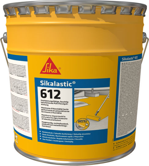 Sika Sikalastic 612 Ελαστομερές Επαλειφόμενο Στεγανωτικό Πολυουρεθάνης 1kg Λευκό