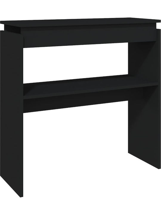 Wooden Console Table Black L80xW30xH80cm