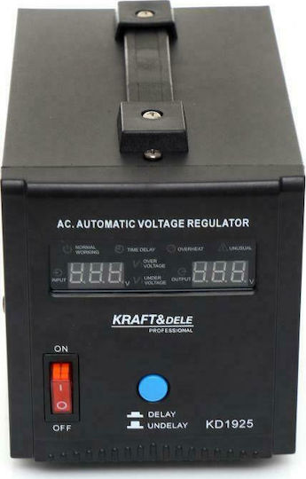 Kraft & Dele KD-1925 Stabilizator de Tensiune 1000VA cu 2 Prize Curent