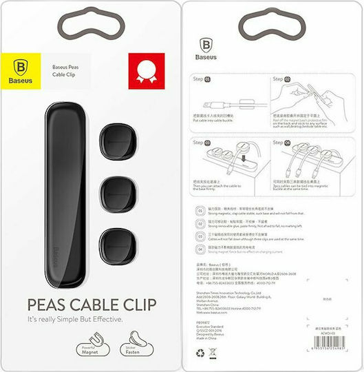 Baseus ACWDJ-01 Cable Clips 1pc Black