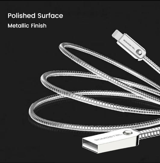 Somostel Geflochten USB 3.0 auf Micro-USB-Kabel Silber 1m (SMS-BJ01) 1Stück
