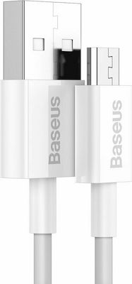 Baseus Superior Series Regular USB 2.0 to micro USB Cable Λευκό 2m (CAMYS-A02)