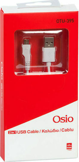 Osio USB 2.0 to micro USB Cable White 1.2m (OTU-395)