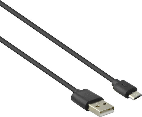 Lamtech Regular USB 2.0 to micro USB Cable Μαύρο 1m (LAM439874)