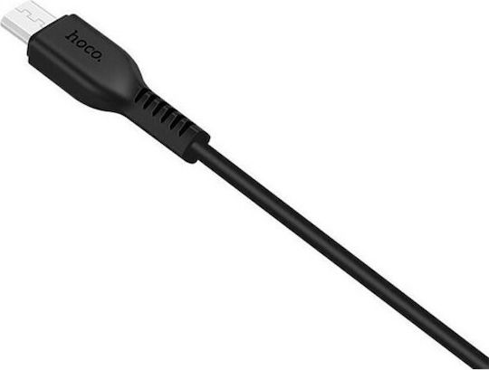 Hoco Regular USB 2.0 to micro USB Cable Μαύρο 1m (X20 Flash)
