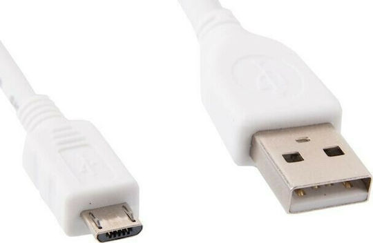 Cablexpert Regular USB 2.0 to micro USB Cable Λευκό 1m (CCP-MUSB2-AMBM-W-1M)