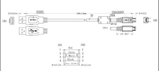 Equip 128551 1.8m Regular USB 2.0 to micro USB Cable (128551)