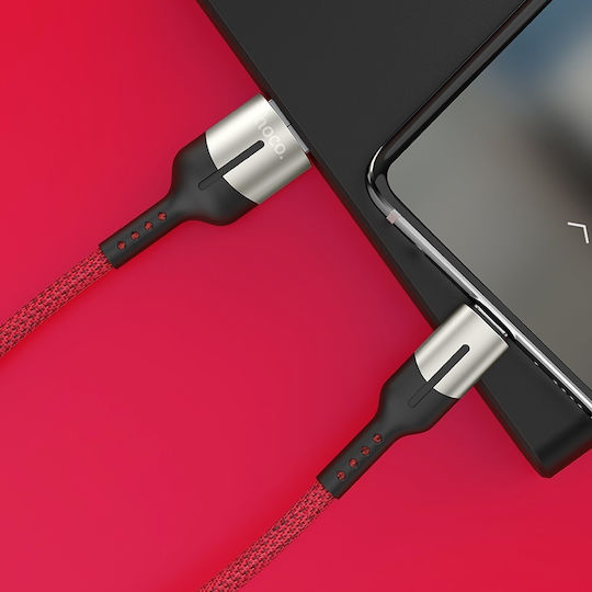 Hoco U68 Gusto Плетена USB 2.0 до микро USB кабел Червен 1.2м (HC-U68MR) 1бр