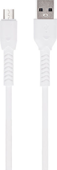 Ldnio Icessory Regular USB 2.0 spre micro USB Cablu Alb 1m (MICROUSB1) 1buc