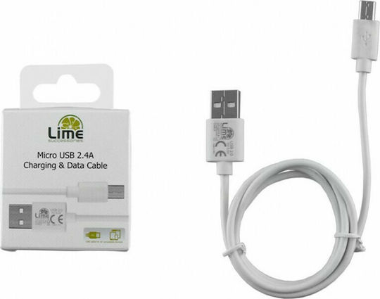 Ldnio Icessory Regular USB 2.0 spre micro USB Cablu Alb 1m (MICROUSB1) 1buc
