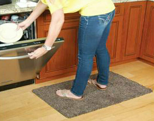 Fußmatte Teppich mit rutschfester Unterlage Clean Step Mat Beige 46x71cm