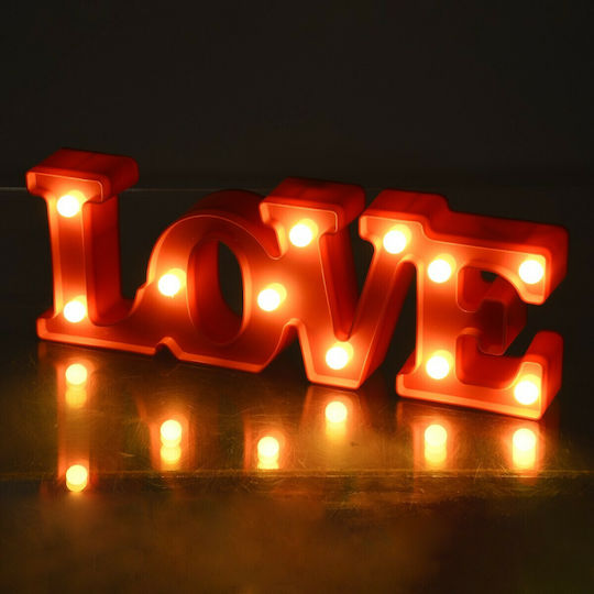 GloboStar Decorative Lamp Love Red