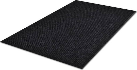 vidaXL Fußmatte Sisal mit rutschfester Unterlage Schwarz 90x120cm