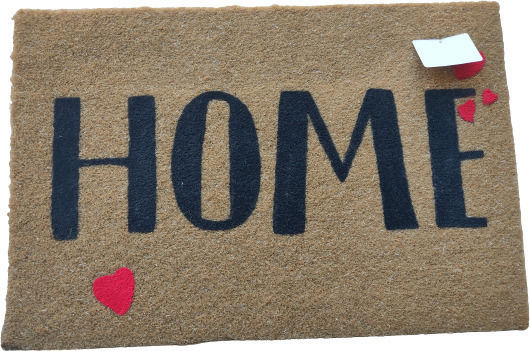 Sidirela Covoare De Intrare Din Nucă De Cocos Cu Strat Antiderapant Home Hearts 40x60 Cm