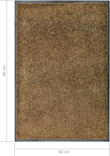vidaXL Fußmatte Teppich mit rutschfester Unterlage Coffee 60x90cm