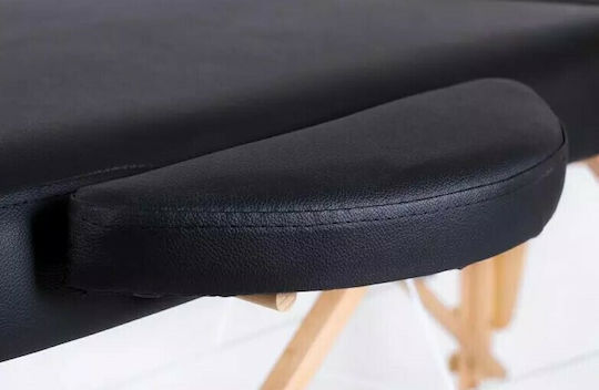 Rest Pro Classic Oval 2 Κρεβάτι Μασάζ και Φυσικοθεραπείας Φορητό/Πτυσσόμενο Μαύρο από Ξύλο 192x70εκ.