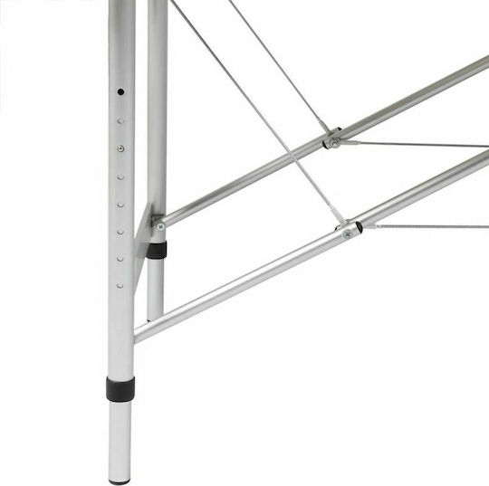 vidaXL Aluminum Portable/Folding Black Massage and Physiotherapy Bed 186x68cm 2 Positions
