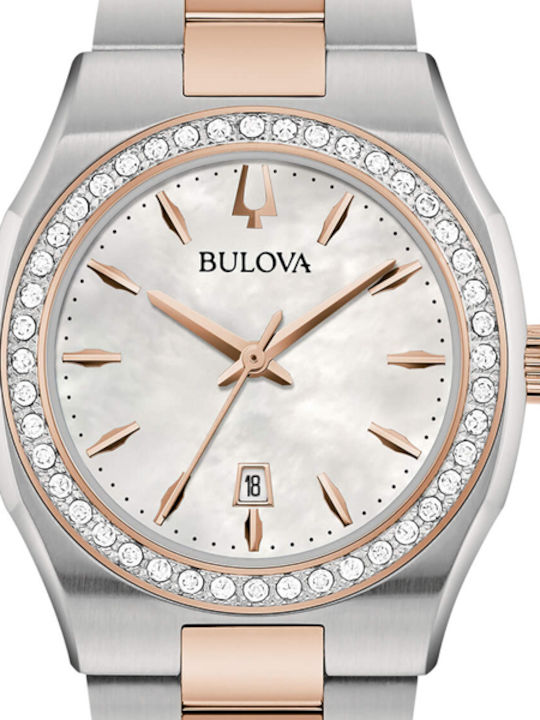 Bulova Surveyor Ρολόι Μπαταρίας με Μεταλλικό Μπρασελέ Bulova Surveyor Ρολόι Μπαταρίας με Μεταλλικό Μπρασελέ