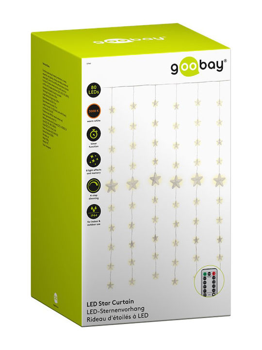 80 Λαμπάκια LED 6.05μ. Θερμό Λευκό τύπου Κουρτίνα