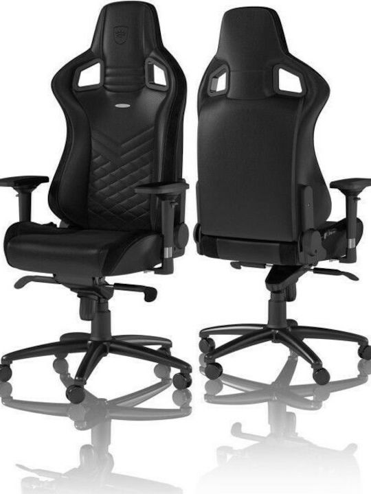 Noblechairs Epic Καρέκλα Gaming Δερματίνης με Ρυθμιζόμενα Μπράτσα Μαύρη