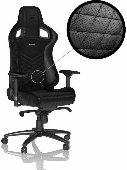 Noblechairs Epic Καρέκλα Gaming Δερματίνης με Ρυθμιζόμενα Μπράτσα Μαύρη