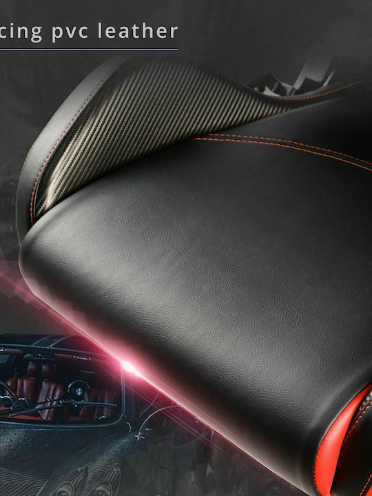 Eureka Ergonomic GC01 Καρέκλα Gaming Δερματίνης με Ρυθμιζόμενα Μπράτσα Μαύρη