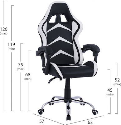 HomeMarkt HM1155.04 Gaming Chair Black/White