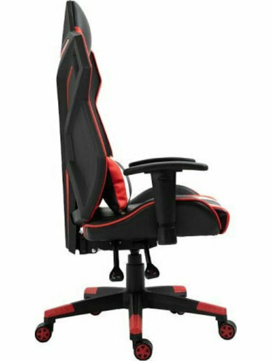Fylliana D01 Καρέκλα Gaming Δερματίνης με Ρυθμιζόμενα Μπράτσα Μαύρο/Κόκκινο