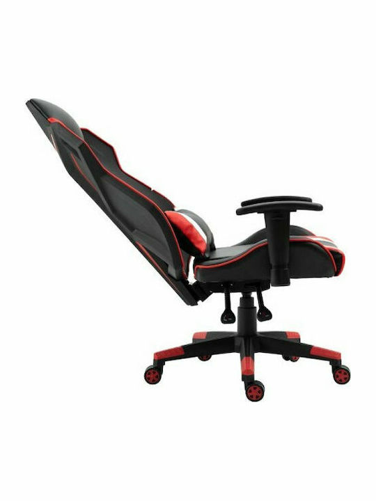 Fylliana D01 Καρέκλα Gaming Δερματίνης με Ρυθμιζόμενα Μπράτσα Μαύρο/Κόκκινο
