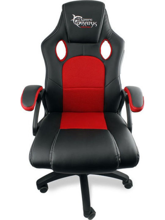 White Shark Kings Throne Scaun Gaming Din piele ecologică Roșie