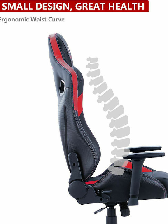 Eureka Ergonomic Onex Gx5 Scaun Gaming Din piele ecologică cu Brațe Reglabile Negru/Roșu