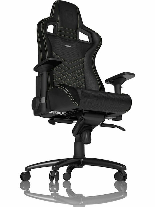 Noblechairs Epic Καρέκλα Gaming Δερματίνης με Ρυθμιζόμενα Μπράτσα Μαύρο/Χρυσό