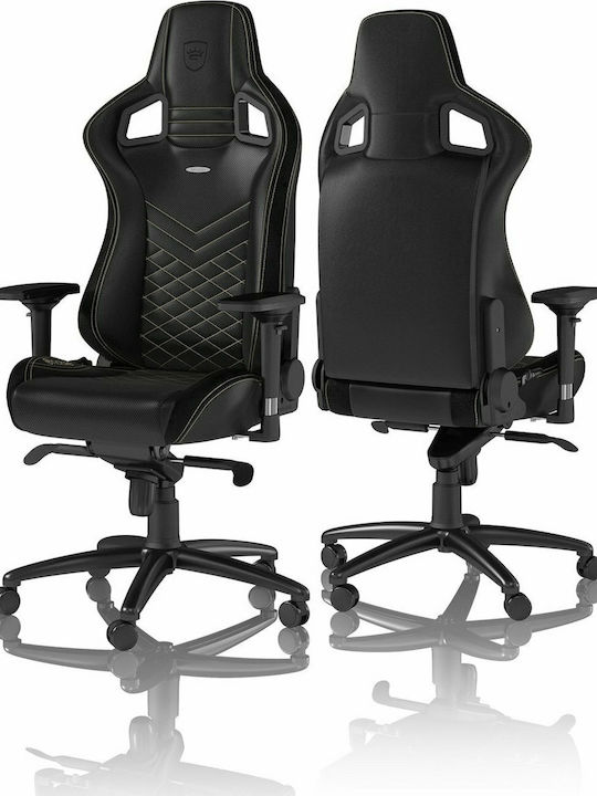 Noblechairs Epic Καρέκλα Gaming Δερματίνης με Ρυθμιζόμενα Μπράτσα Μαύρο/Χρυσό