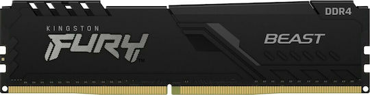 Kingston Fury Beast DDR4 128GB RAM with 4x32GB Modules and Speed 3600 for Desktop
