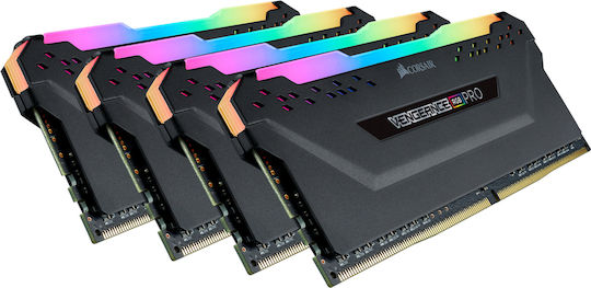 Corsair Vengeance RGB Pro 128GB DDR4 RAM with 4 Modules (4x32GB) and 3600 Speed for Desktop