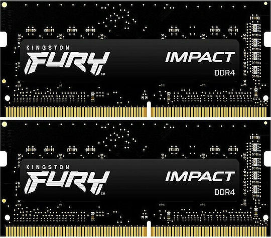 Kingston Fury Impact DDR4 16GB RAM with 2x8GB Modules and Speed 3200 for Laptop