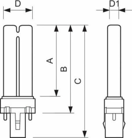 VK Lighting PLS9W/08/2P Λάμπα Φθορίου για Ντουί G23 9W