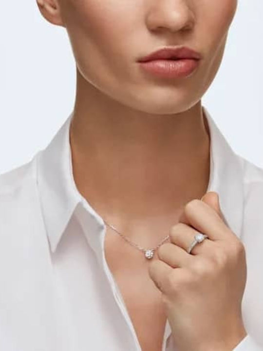 Swarovski Attract Round Κολιέ Μονόπετρο