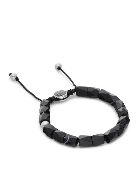 Diesel Damen Armband Makramee aus Kabel mit Perlen