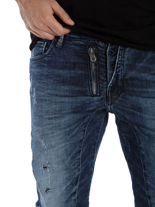 Herren Jeanshose Elastisch mit Skinny Passform Blau