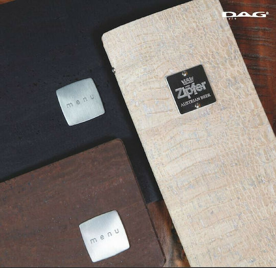 DAG Style Menü-Halter mit Holzabdeckung in Braun Farbe Golfo Patch