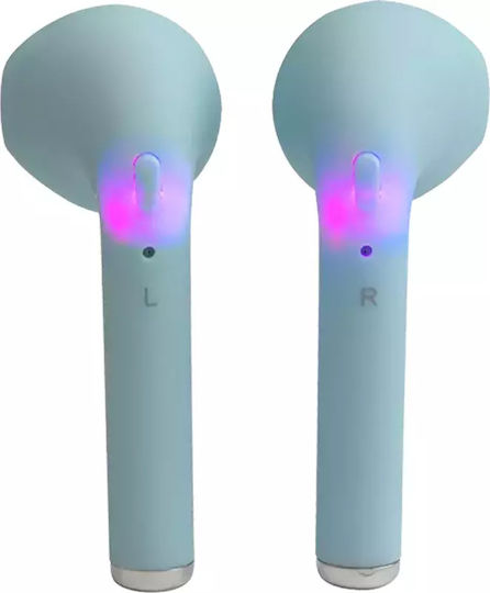 Denver TWE-46 In ear Bluetooth хендсфри Слушалки с Кутийка за Зареждане Светлосиньо