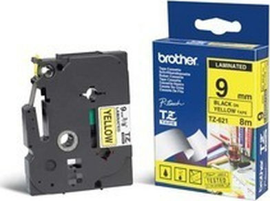 Brother Label Maker Tape 8m x 9mm In Yellow Colour Compatible With Brother TZe/TZ